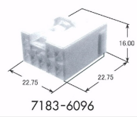 7183-6096 Разъем жгута проводов YPT 9.5WP
