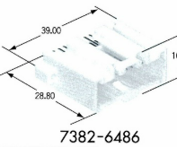 7382-6486 Разъем жгута проводов YPT 9.5WP